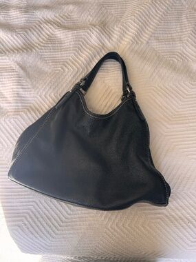 Vintage Y2K Cole Haan Black Pebbled Leather Hobo